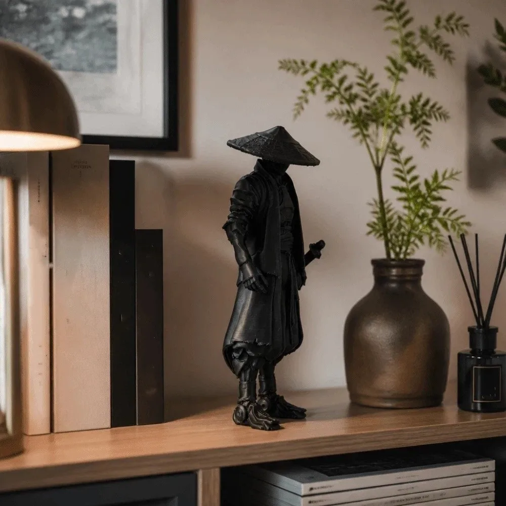 Novelty Funny Ninja Statue Decorative Model Multi-functional 3D Printed Warrior Ornament Creative Desk Decoration Home