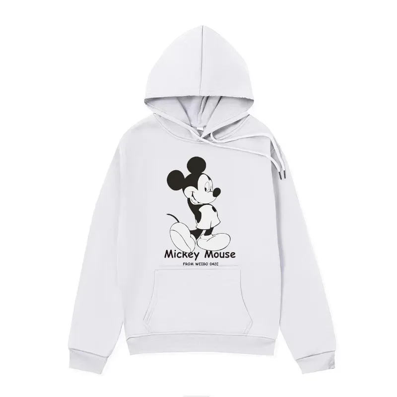 Loose Kawaii Pattern Male Sweatshirts Pocket Disney Mickey Mouse Cartoon Cute Print Clothing Men Hoodies Autumn Winter Pullover