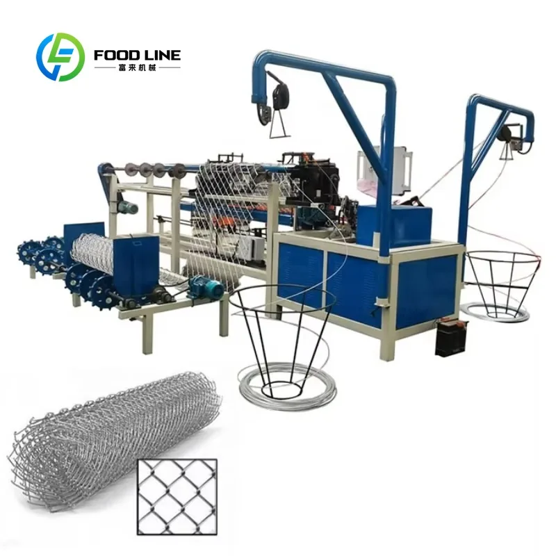 Automatic Diamond Wire Mesh Chain Link Fence Net Making Machine, Customized Chain Link Mesh Equipment