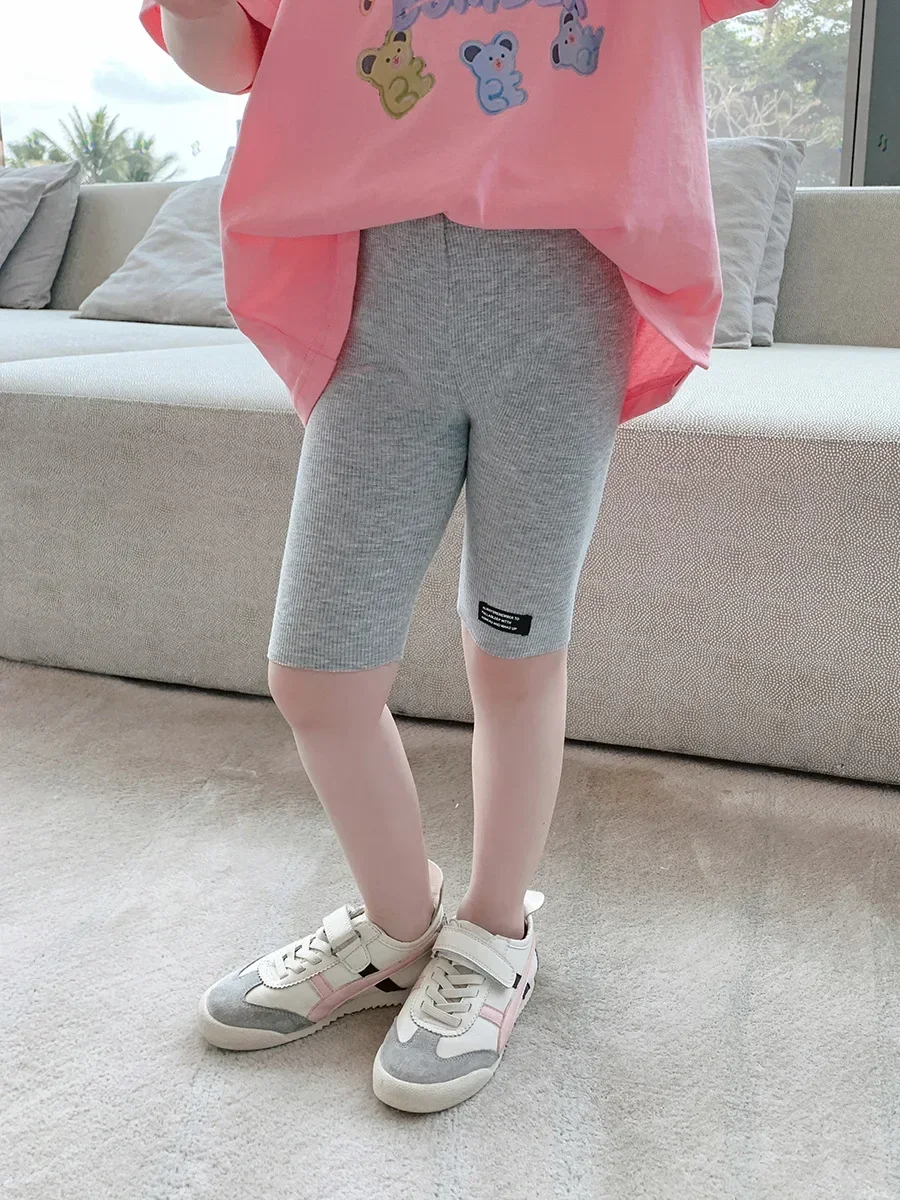 Baby Girls Shorts Short Pants High Waist Tights Candy Color Leggings 2024 Summer 1 To 10 Yrs Children\'s Korean Style Clothing