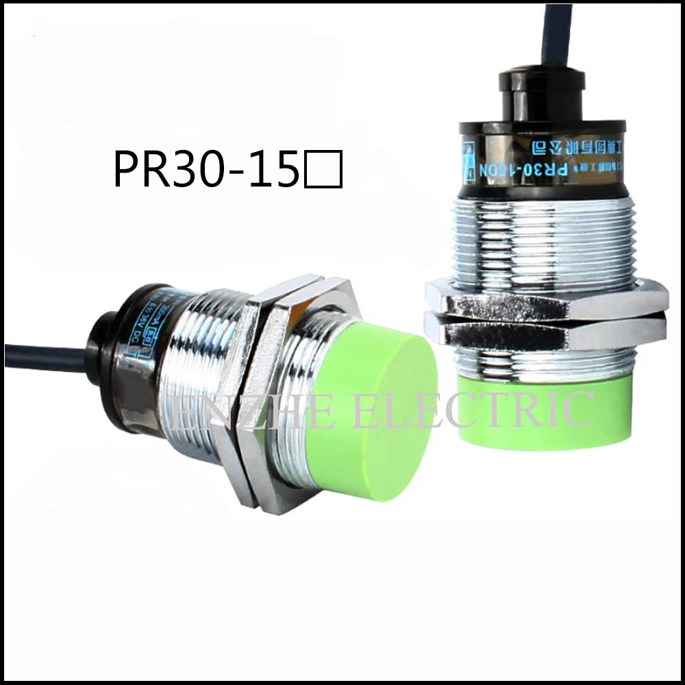 Metal Sensing Sensor de Proximidade Switch, Non-Screen Shield Type, Detecção Distância 15mm, DC NPN PNP NO NC, M30 PR30-15