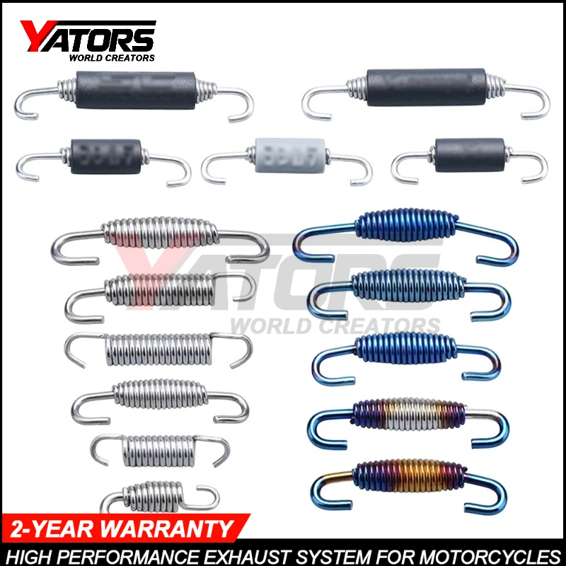 

43mm-85mm Motorcycle Exhaust Spring Hooks Stainless Steel Exhaust Front Middle Link Pipe Rotatable Muffler Springs