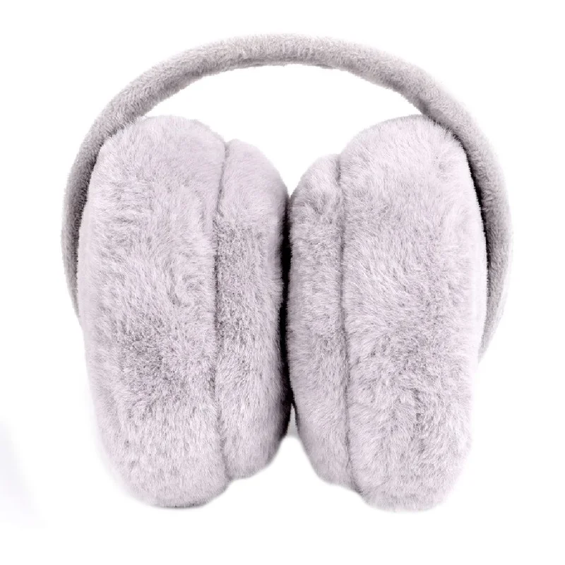 Autumn and Winter Warm and Comfortable Unisex Skiing Fur Headphones Cute New Fur Solid Color Ladies Earmuffs Winter Accessories