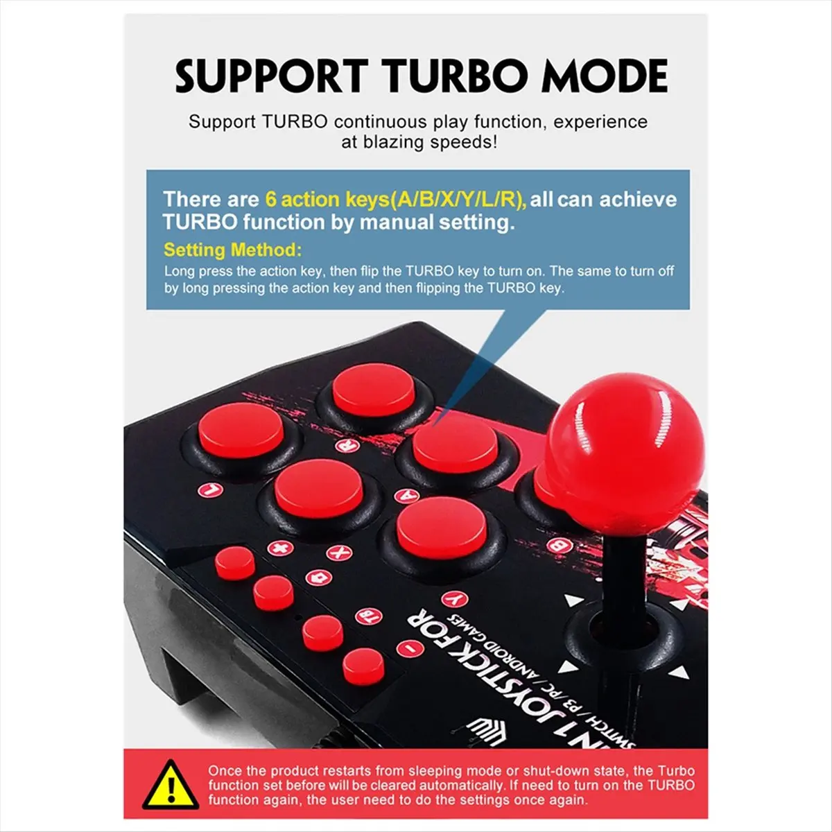 Top Sale  Joystick for Switch TURBO Games Console 4 in 1 Game Joystick Station for Switch for Android TV PC
