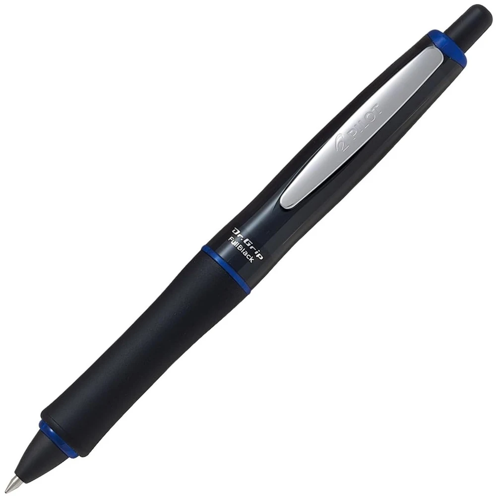Długopis Pilot Dr Grip 0.7mm, Całe Czarne Korpus i Wkład, Czarny Tusz, Wkładany i Wysuwany Długopis do Pisania w Szkole i Dzienniku — zdjęcie produktu 6