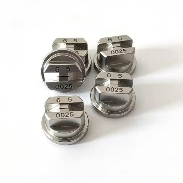 5PCS TPU Stainless Steel Flat Fan Nozzle Tip 950033 150067, Water Jet Nozzle for Factory Washing Dust Removal