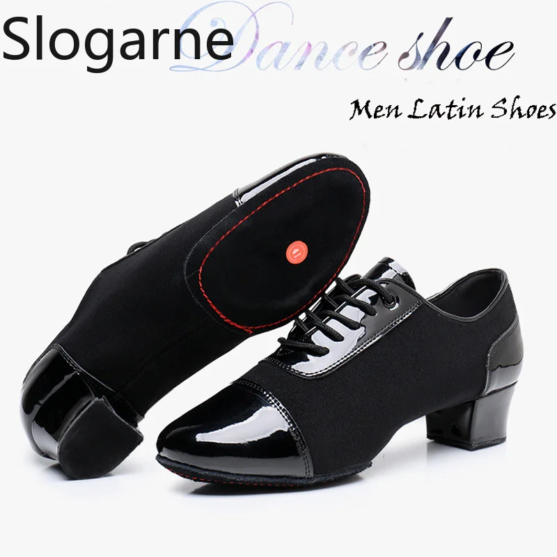 Men 2026 New Leather Latin Shoes Male Oxford 3.5CM Heels Dance Sneakers Boy Salsa Cowhide Jazz Tango Waltz Ballroom Dance Shoes