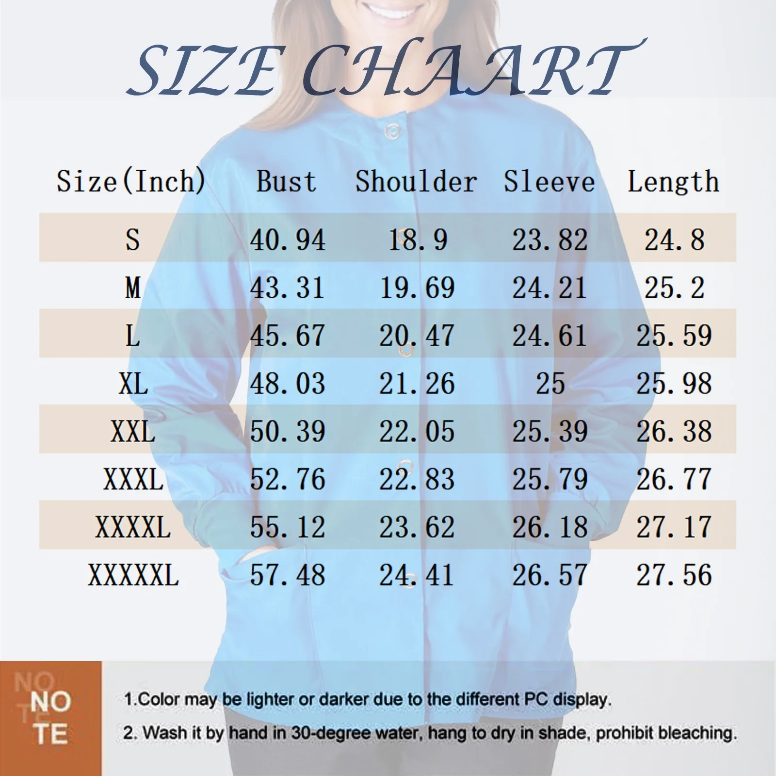 Blus Wanita Lengan Panjang Kerah O Seragam Atasan Fashion Motif Kartun Kostum Perawat Jaket Seragam Kerja