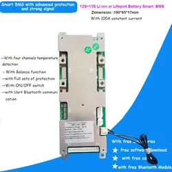 58,4 V 54,6 V 48,4 V 60V Li Ion oder Lifepo4 Smart Bluetooth BMS für 12s 13s 14s 15s Lithium-Energie speicher