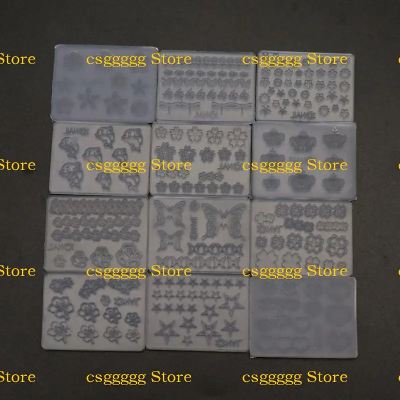 

9HJK Leaves Flower Animals Template Acrylic Gel Tools Resin Mold Jewelry Making Tools