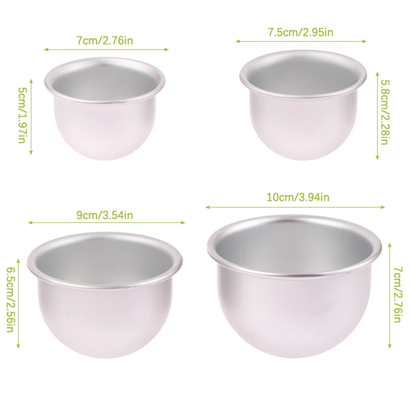 Different Round Deep Dome Anode Cake Moulds Aluminum Alloy Deep Semicircle Cake Mold Princess Skirt Mold DIY Baking Tools