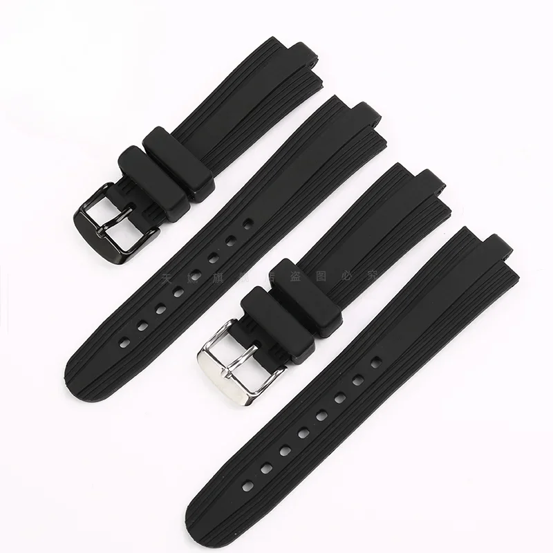 لحزام واجهة بولغاري المحدب، حزام ساعة سيليكون بولغاري دياجونو، إكسسوارات ساعات للرجال والنساء 22 × 7 ملم