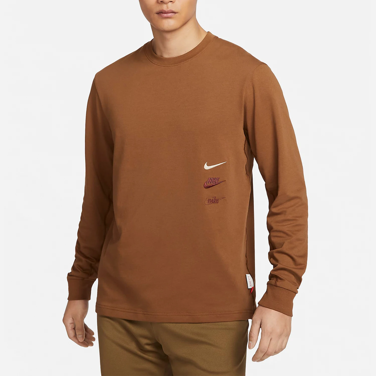 

Nike genuine New Men's Loose Casual Sports Long Sleeve T-Shirt FZ6376-281