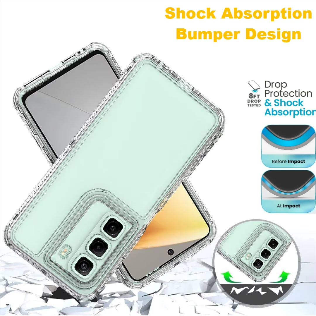 360° Full Body Clear Shockproof Phone Case For Infinix Hot 50 40 GT 20 Pro PC+Acrylic Cover For Infinix Note 40 Pro Plus Zero 40