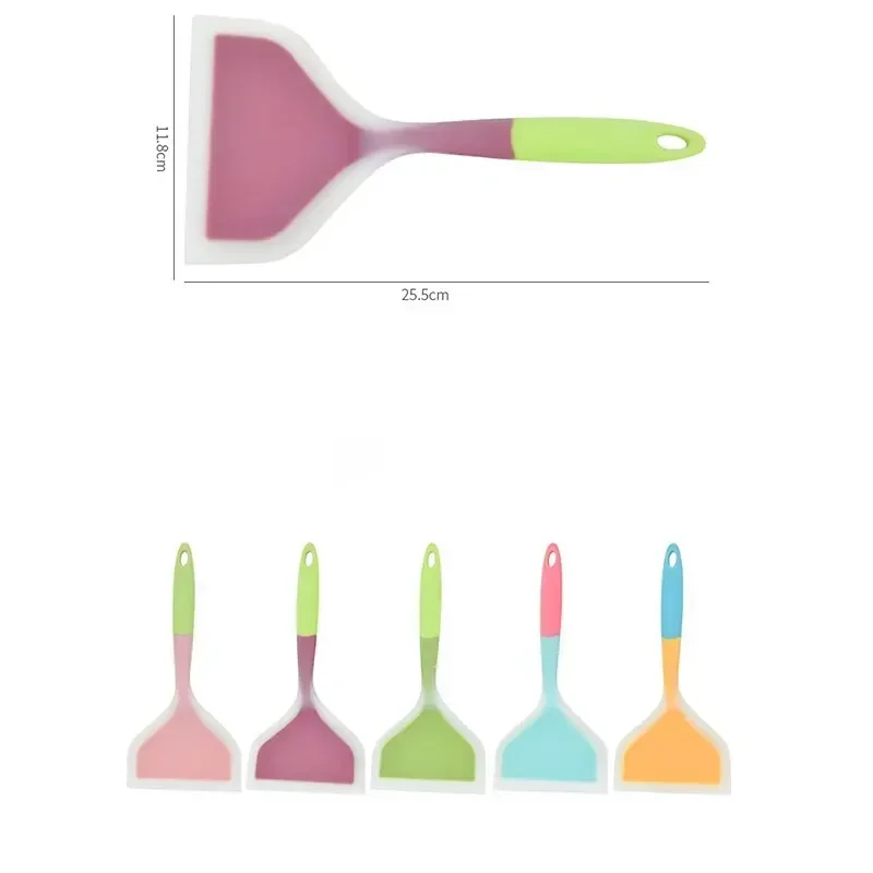 Kitchen Spatula Ware Scoop Cooking Utensils Colorful Silicone Kitchen Scraper  Beef Meat Egg Wide Pizza Cooking Tools Shovel