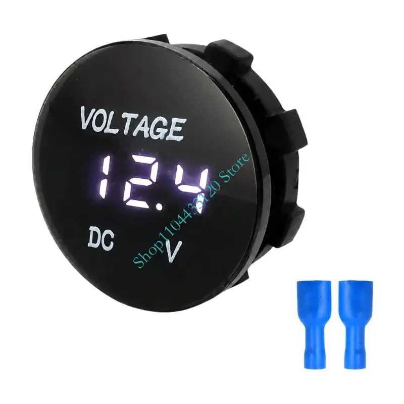 Battery Monitor Digital Meter 3-30V Panel Unit with LED Display for 12V 24V Motorcycle Car Boat Equipment Panels