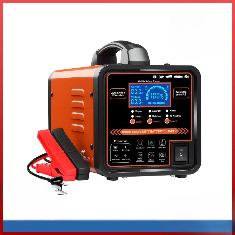 

Heavy Duty Car Battery Charger 12V/24V Smart Automatic Intelligent Pulse NEW