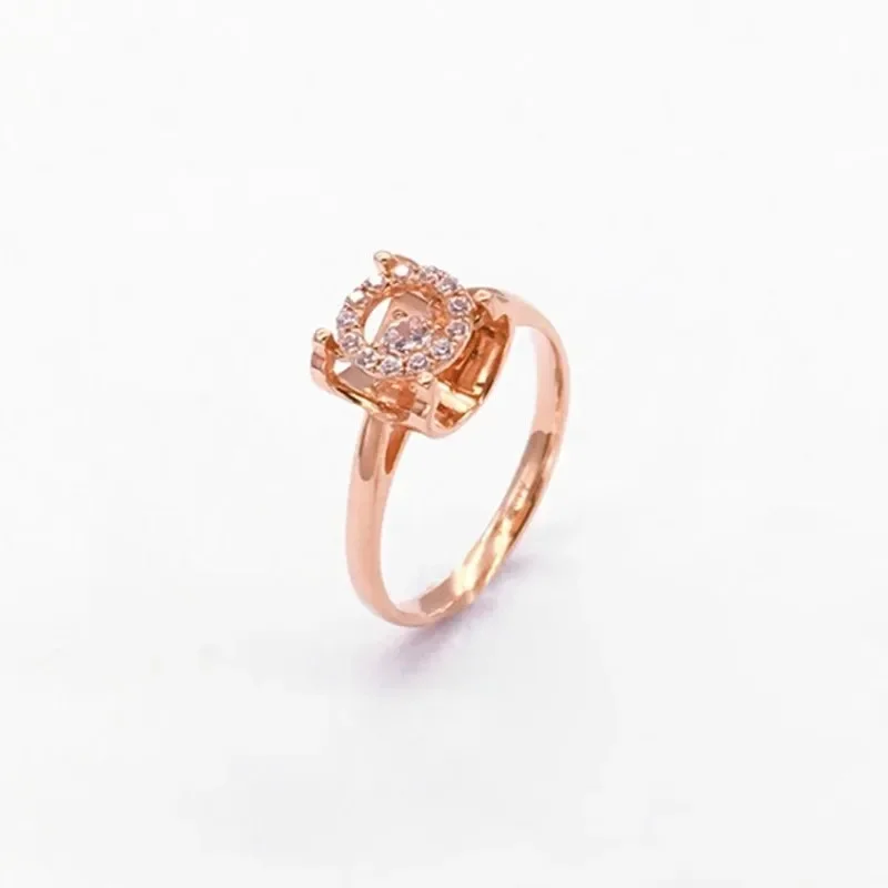 Exquisite Art Wedding Ring Plated Rose Gold Fashion Crystal Round Rings for Women Engagement Jewelry Gift