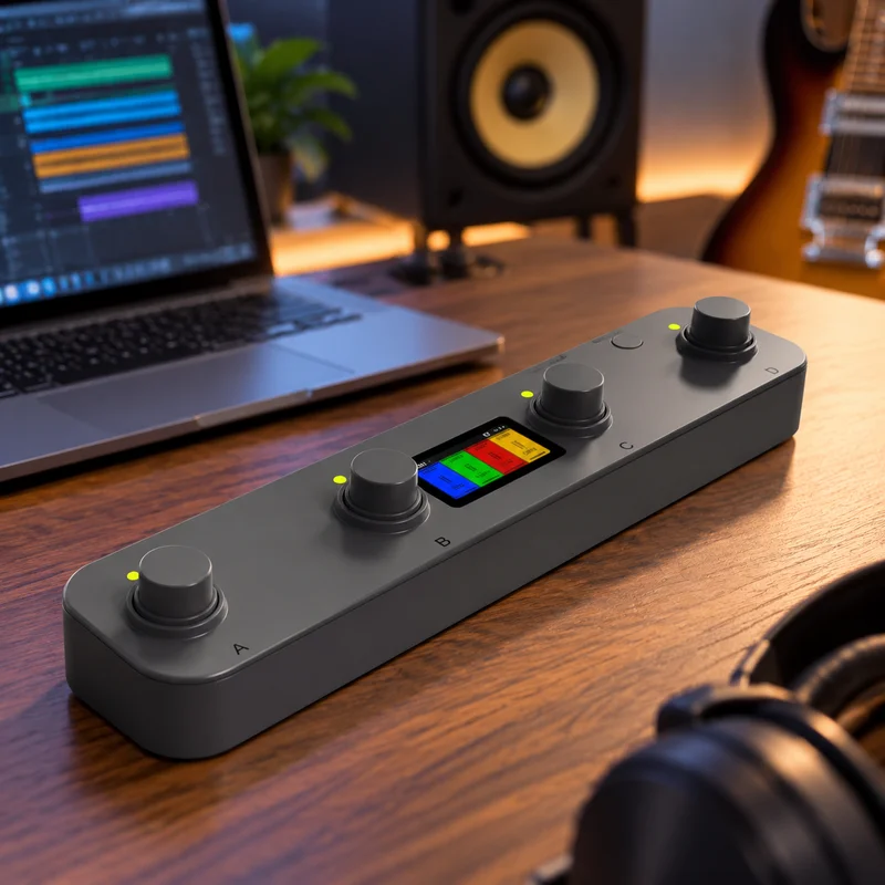 Nexfoot Midi Controller 2in1 Dual Mode Pedal Programmable 4 Knob Foot Controller For Music Stage Plugin Parameter Adjust
