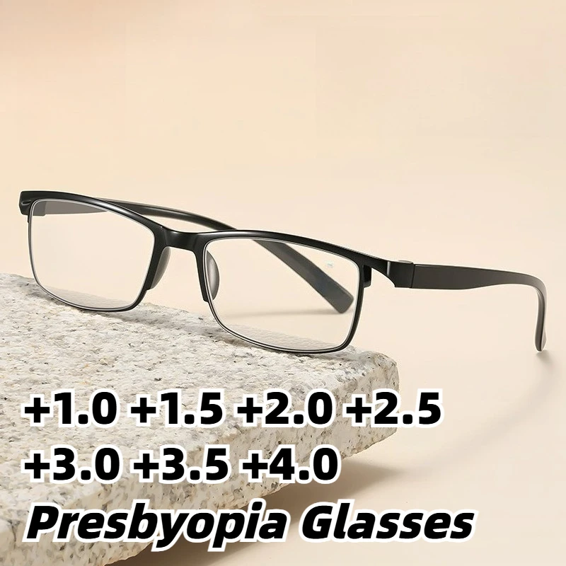 

2026 New Minimalist Ultra-Lightweight TR90 Anti-Blue Light Presbyopia Glasses High-Definition Reading Eyewear +1.0 To +4.0