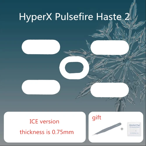 1 Juego de patines de ratón ultrafraglide para HYPERX Pulsefire Haste 2 pies de ratón de velocidad de Control versión ICE espesor 0,75mm deslizadores de ratones