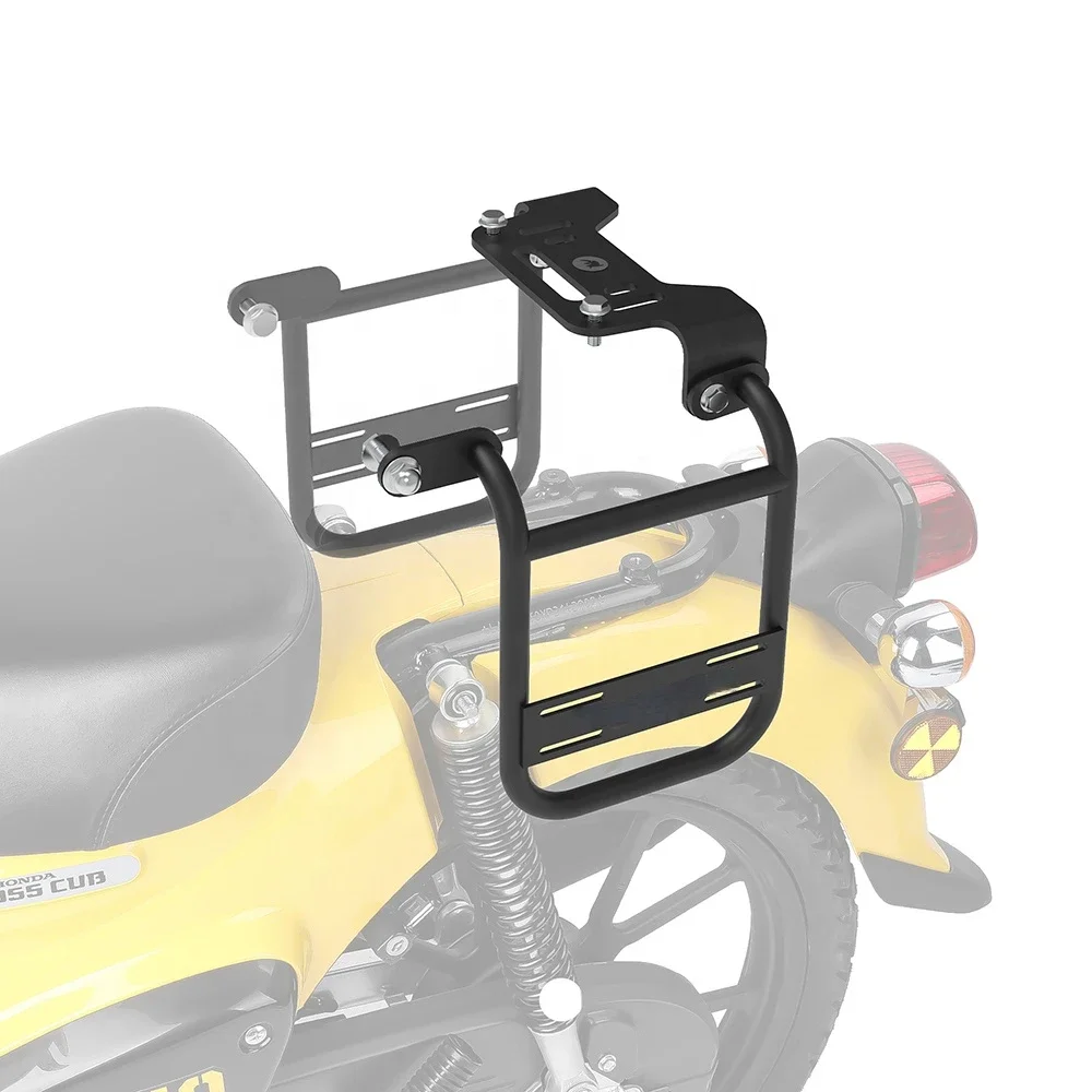 Motorcycle Side Luggage Rack Scooter Carbon Steel Box Frame for Cub C110X