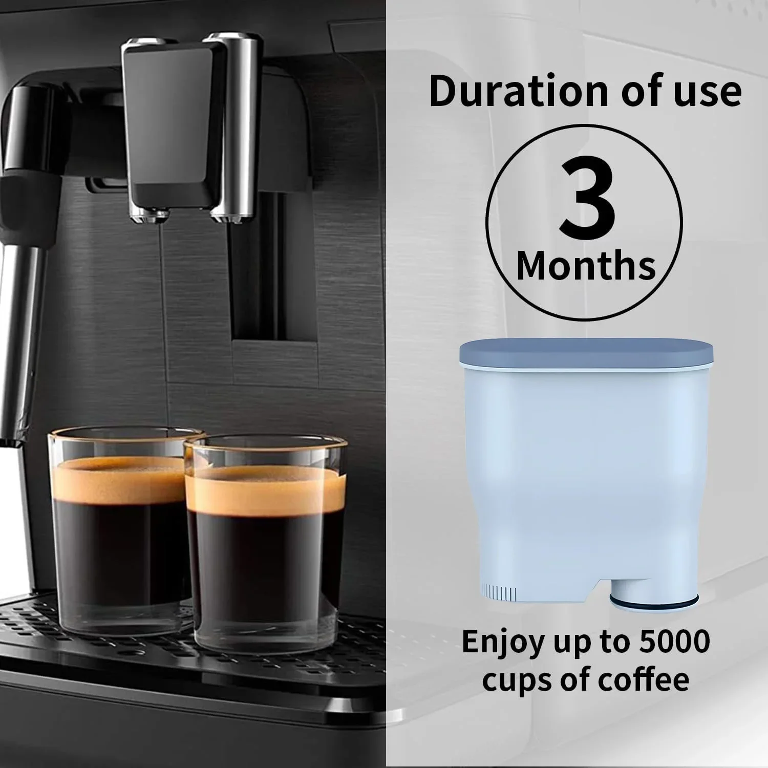 SUREZA-Filtre à eau pour machine à café entièrement automatique, remplacement pour Philips Saeco AquaClean CA6707, CA6903
