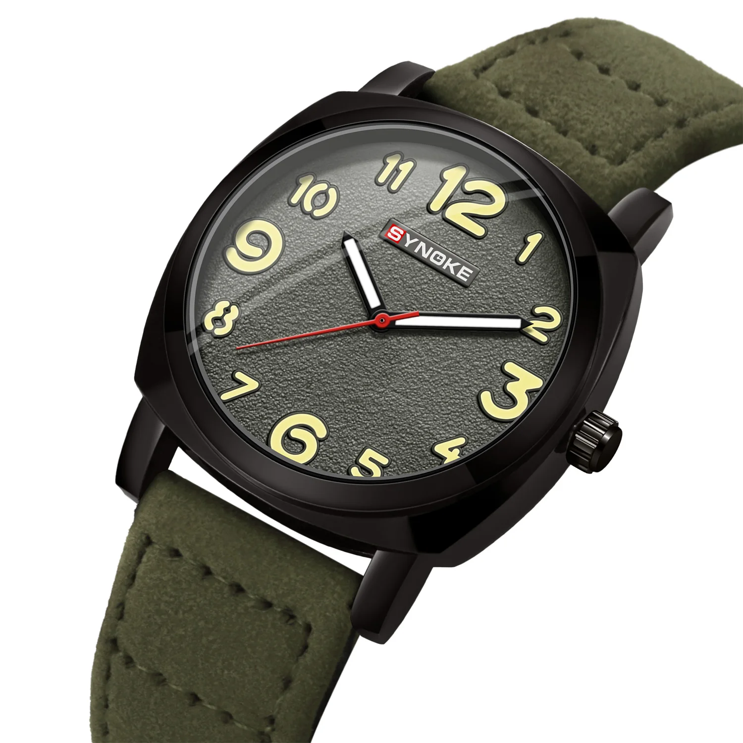 

SYNOKE Men's Quartz Watch - Waterproof, PU Leather Strap for Everyday Elegance