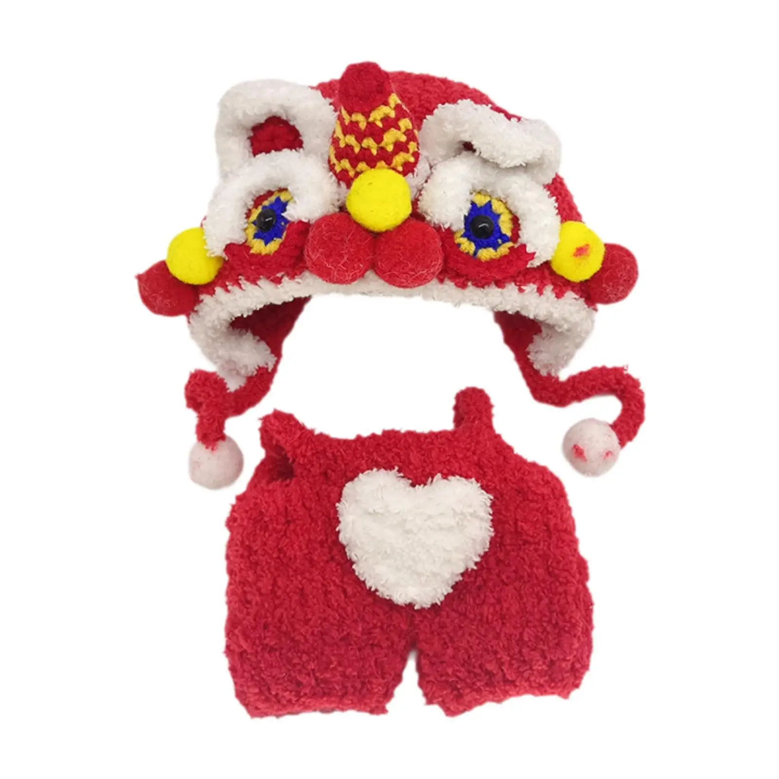 Doll Romper Doll Outifits Decoration Fashion for Kids Birthday Gift Cute DIY Doll Toy Dress Lion Dance Suit for 17cm Doll