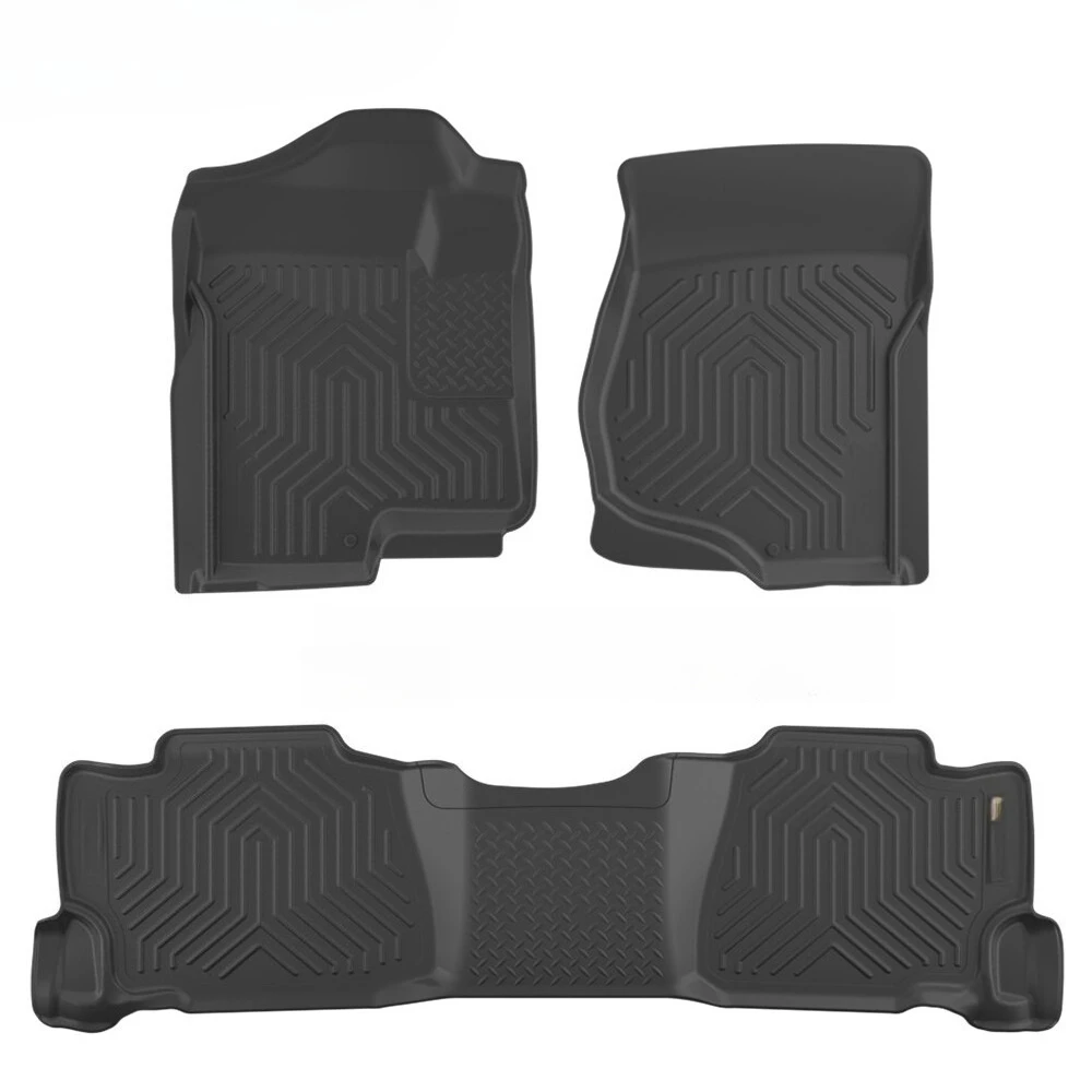 

Floor Mats Liners Fit for 2007-2013 Silverado Sierra Crew Cab All Weather TPE