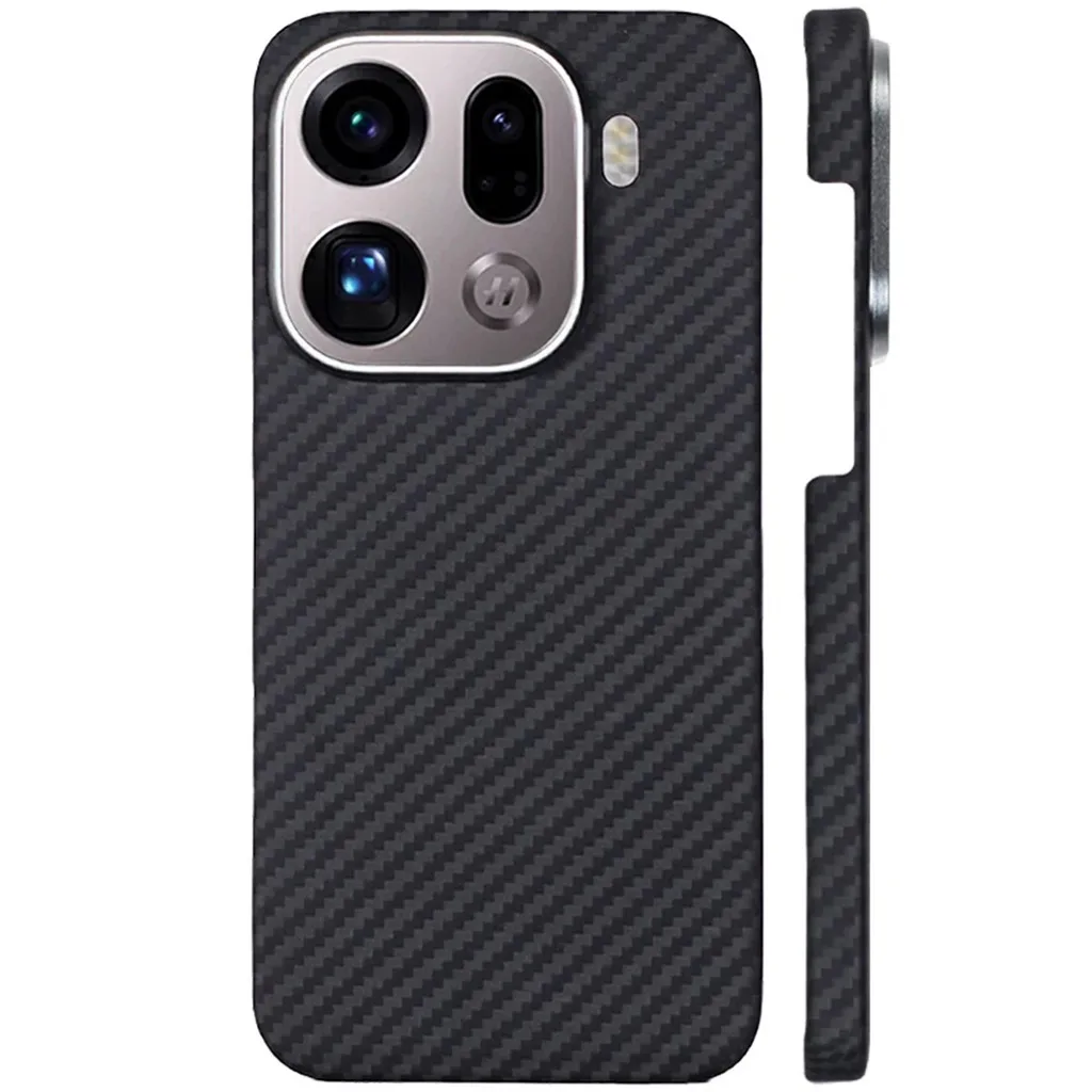 Original Genuine Carbon Fiber Magnetic Case for OPPO Find X9 Pro Built-in Metal Camera Ring Thin Lightweight Aramid Cover
