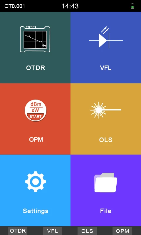 OTDR Smart Touch Screen Optical Time Domain Reflectometer for FTTX Data Center 1310nm/1550nm IP Network