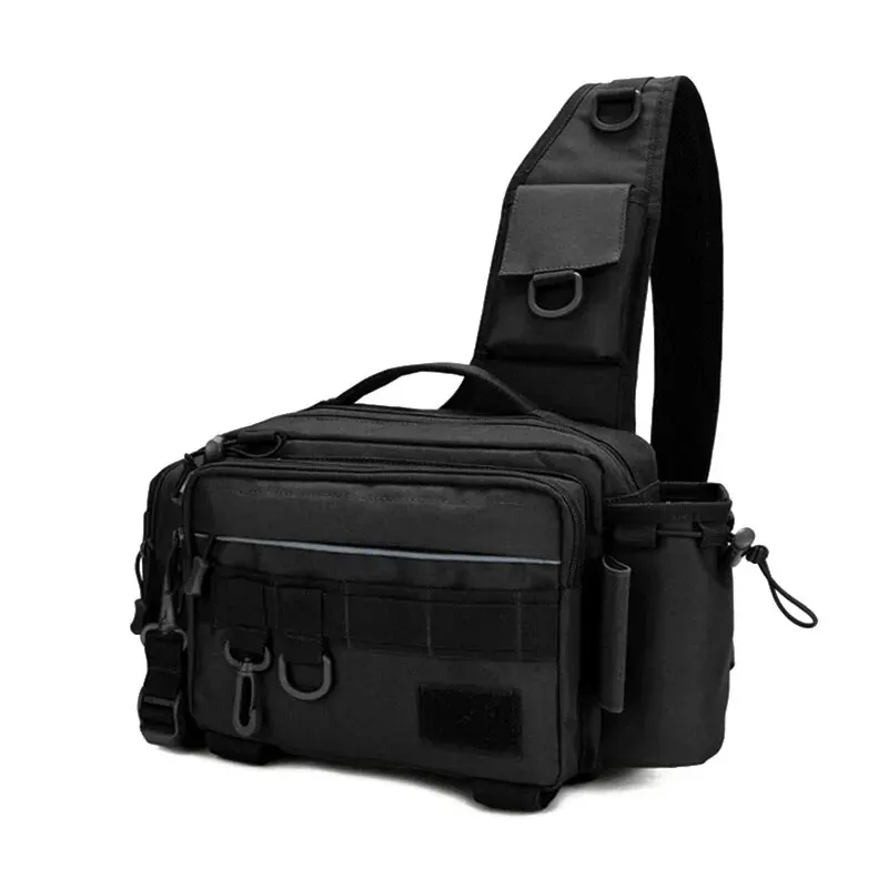 حقائب صنارة صيد رجالية كتف واحد حقيبة صيد لويا بكرة صيد متقاطعة مع الجسم حقيبة تخزين للسفر #1