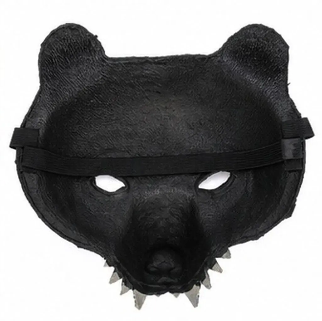 Bear Mask PU Material Lightweight Comfortable Masquerade Party Cosplay Halloween Costume Accessory Gras Mask Craft