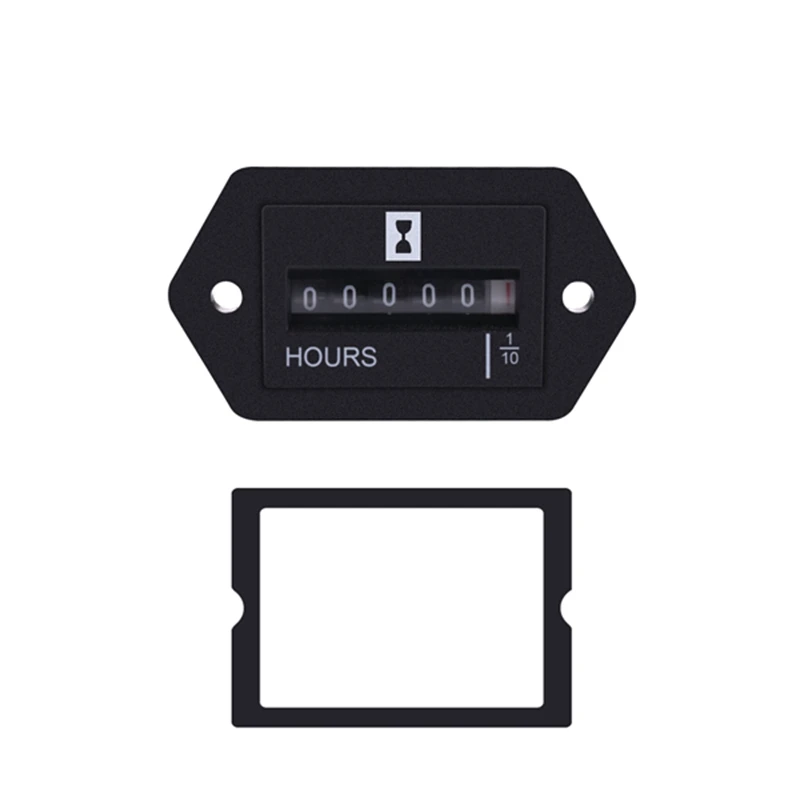 Mechanical Hour Meter DC10V-80V Hourmeter for Engine Generator Boat Automobiles Motorcross Motor Truck Tractor