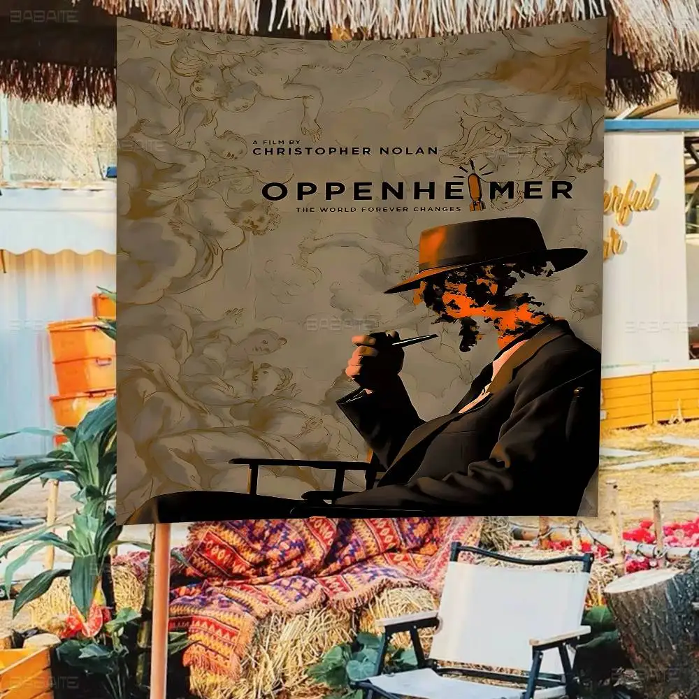 خمر الكلاسيكية O-oppenheimer الفيلم الإبداعية نمط شنقا العلم البوليستر المطبوعة راية اليد سحبت العلم
