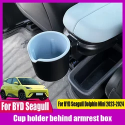 For BYD Seagull Dolphin Mini 2023 2024 Automotive Interior Cup holder behind armrest box Rear cup holder