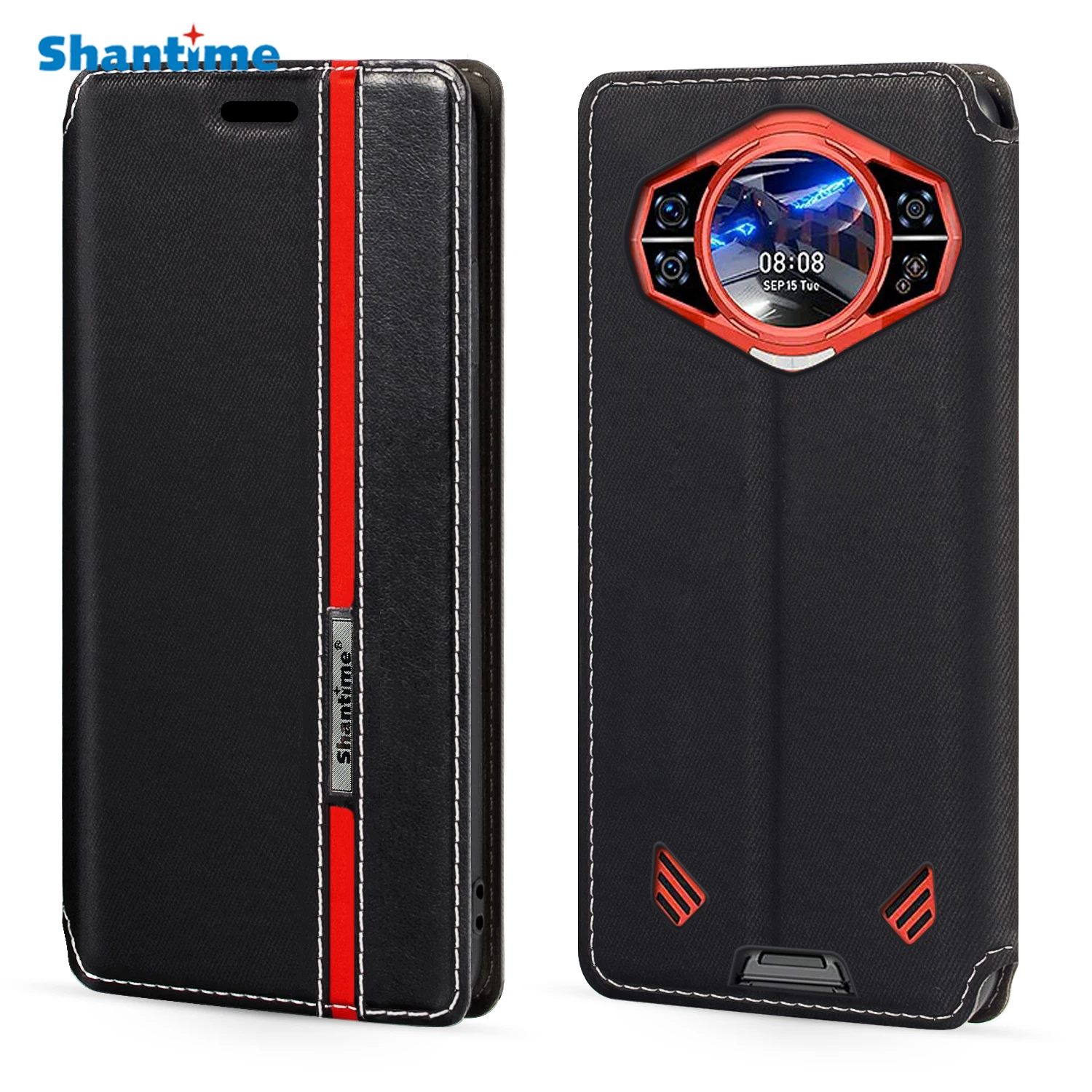 For Doogee S200 Plus Case Fashion Multicolor Magnetic Closure Leather Flip Case Cover with Card Holder 6.72 inches