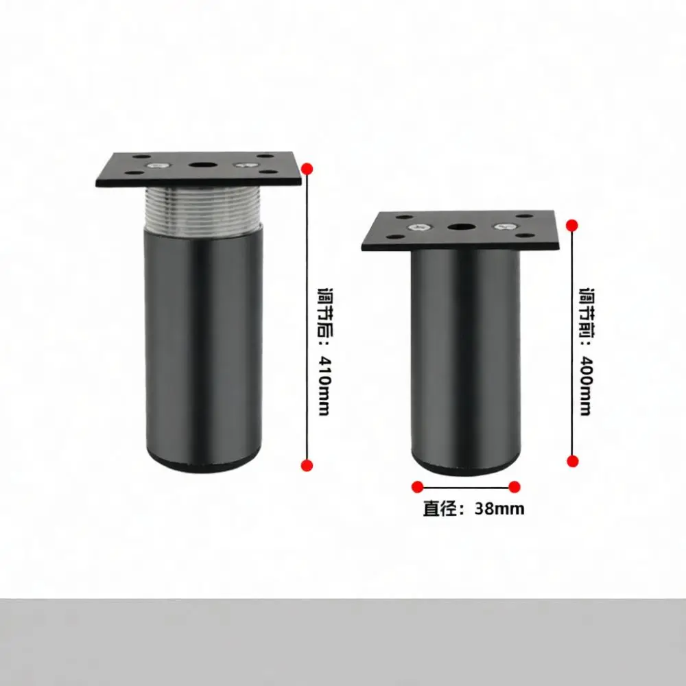 Heavy Duty Aluminum Alloy Furniture Legs Adjustable Metal Cabinet Feet Support Riser For Sofa Desk Bathroom Cabinet Hardware