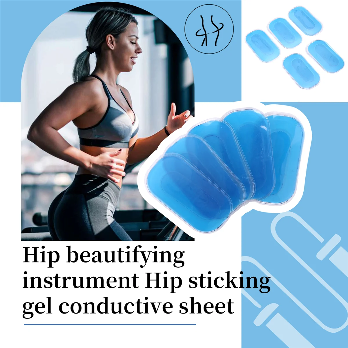 15Pcs EMS Hip Muscle Hydrogel Sticker Hip Muscle Training Replacement Gel ABS Buttocks Muscle Gel Pads HOT