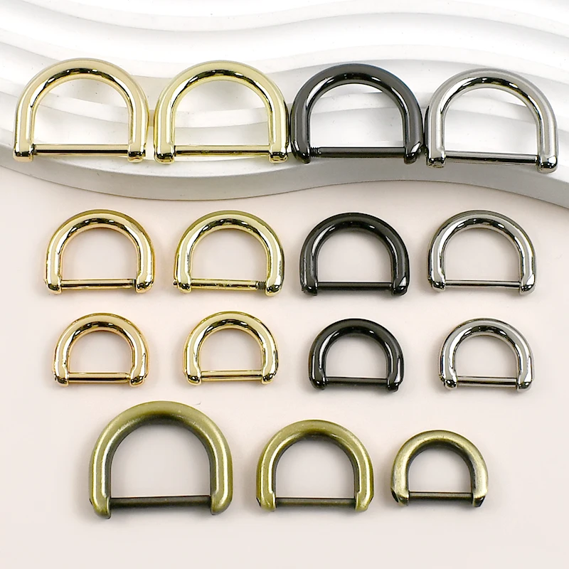 

5/10Pcs 13/16/20/25mm Dog Collar Carabiner Rings Buckle for Webbing Strap Detachable D Ring Metal Buckles Keychain Bags Charms