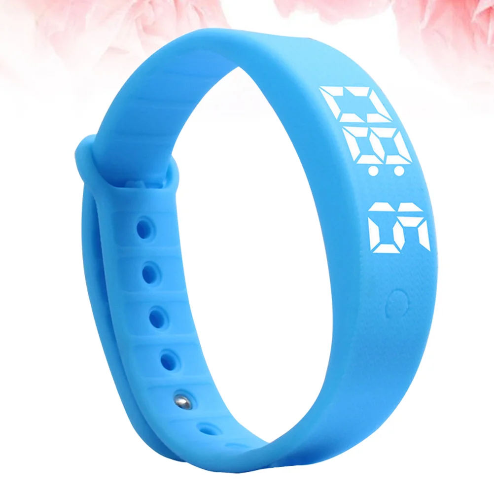 Relojes pulsera azul de la pulsera del perseguidor de la aptitud nacarado de la banda elegante impermeable