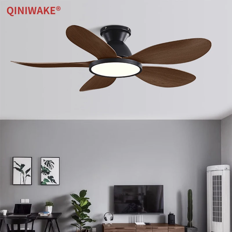 QINIWAKE 40/46 Inch DC Ceiling Fan Silent BLDC Motor Remote Control Energy‑Saving Ventilator for Living Room Bedroom Dining Room