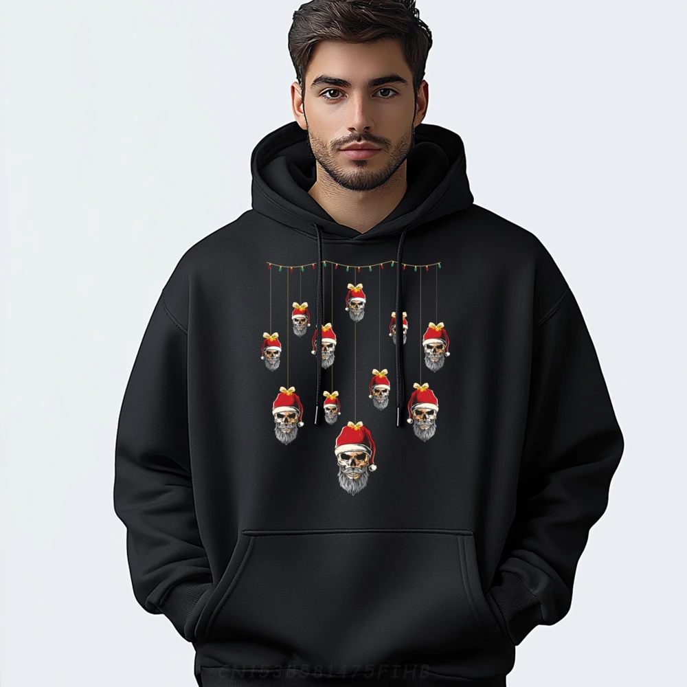 

Ugly Christmas Beared Skull With Santa Hat Apprel Xmas Clothing New Sweatshirts And Sweatshirts Mardi Gras