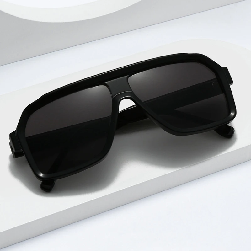 SO i EI Retro męskie okulary przeciwsłoneczne pilotki moda gradientowe damskie luksusowe odcienie UV400 Outdoor Driving kwadratowe okulary przeciwsłoneczne — zdjęcie 4
