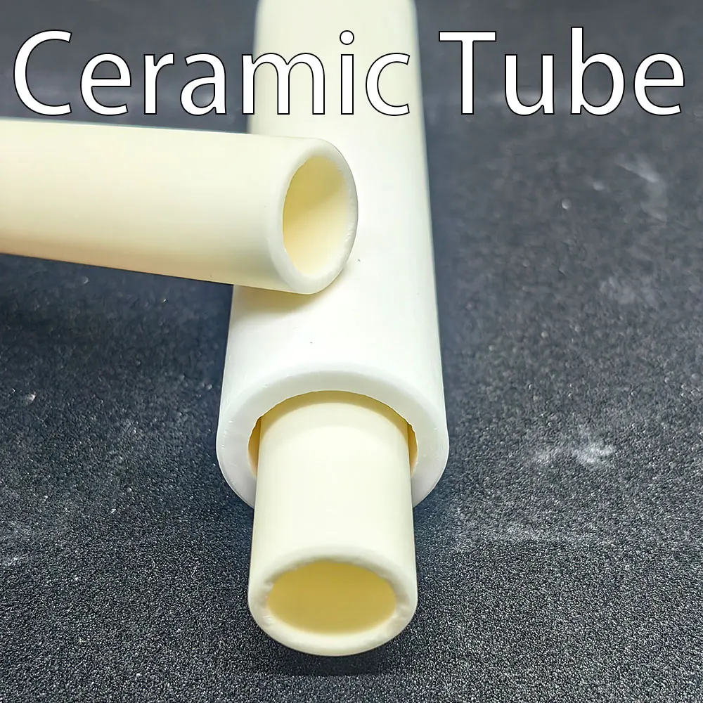 Alumina Ceramic Tube Aluminum oxide 1600°C High Temperature Resistant Insulation Hollow Thermocouple Protection Ceramic Tube