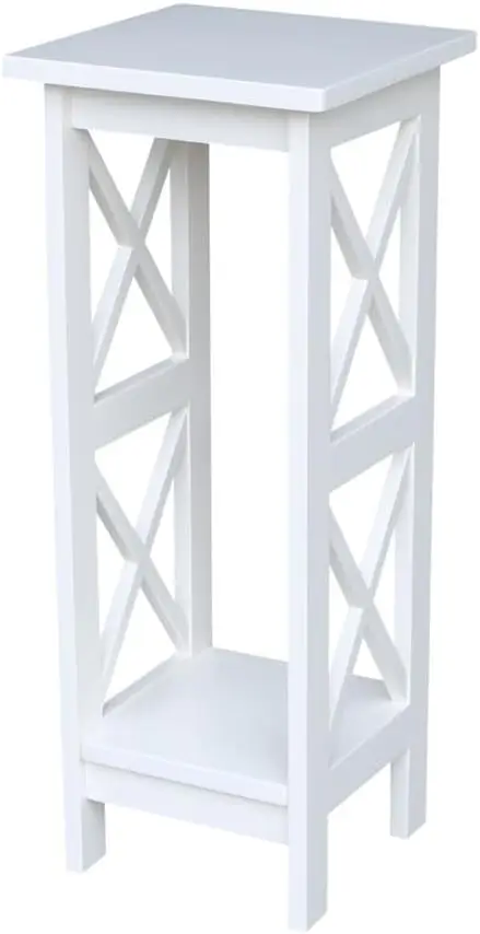 

Concepts, 30" X-Sided Plant Stand , Solid Wood, Real Parawood, 12" W x 12" D x 30" H, Easy Assembly