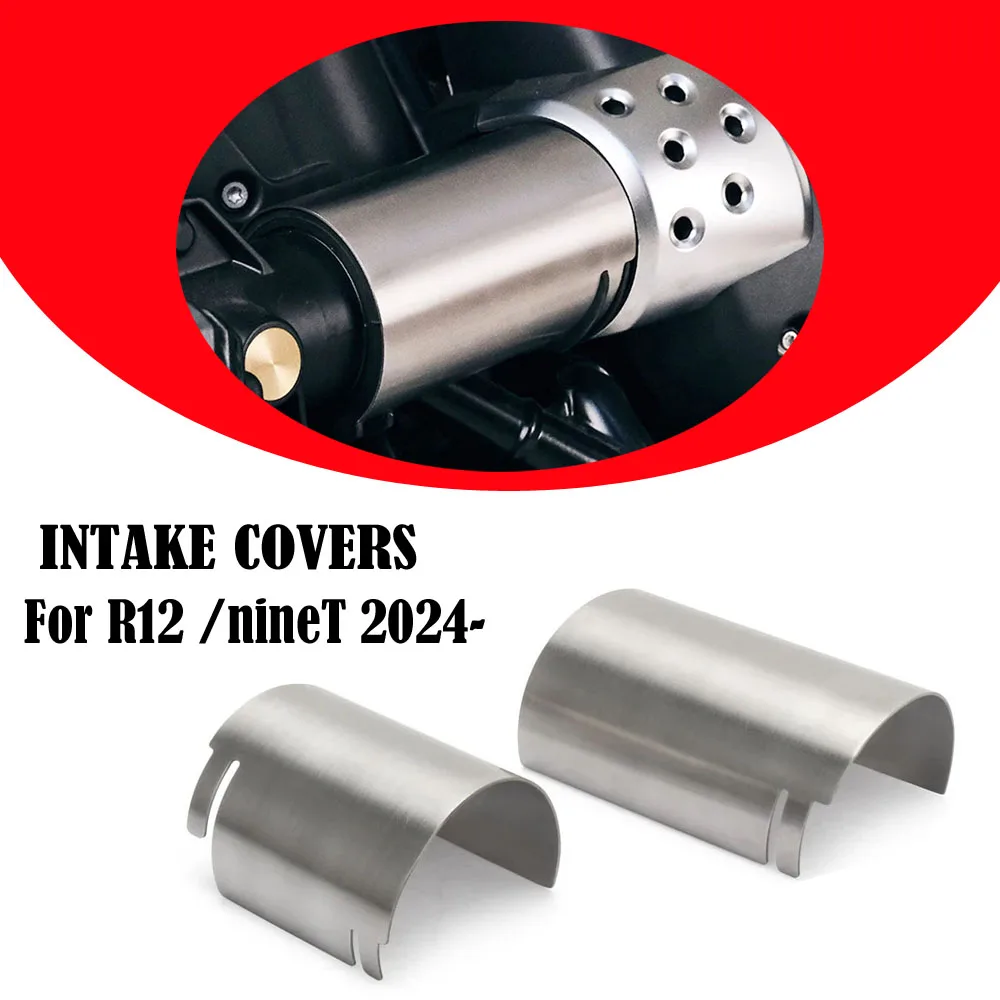 

New Fit For BMW R12 NineT NINET R 12 2024 2025 Stainless Steel Air Intake Covers Fairing Decoration Guard Motorcycle Accessories