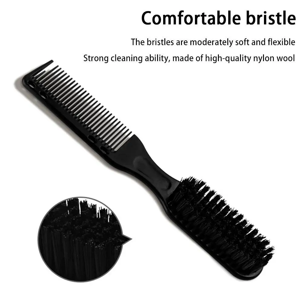 Double Sided Hair Beard Comb Men 2 In 1 Styling Comb Comfortable Bristle Half Tooth Design Multi-functional Grooming Comb