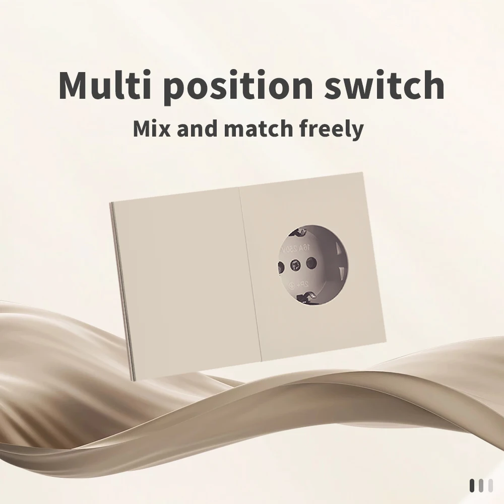 Warm Button Light Switch Embedded Skin Feel Paint Wall Socket Power Sockets Integrated Panel DIY Combination Embedded Paint Home